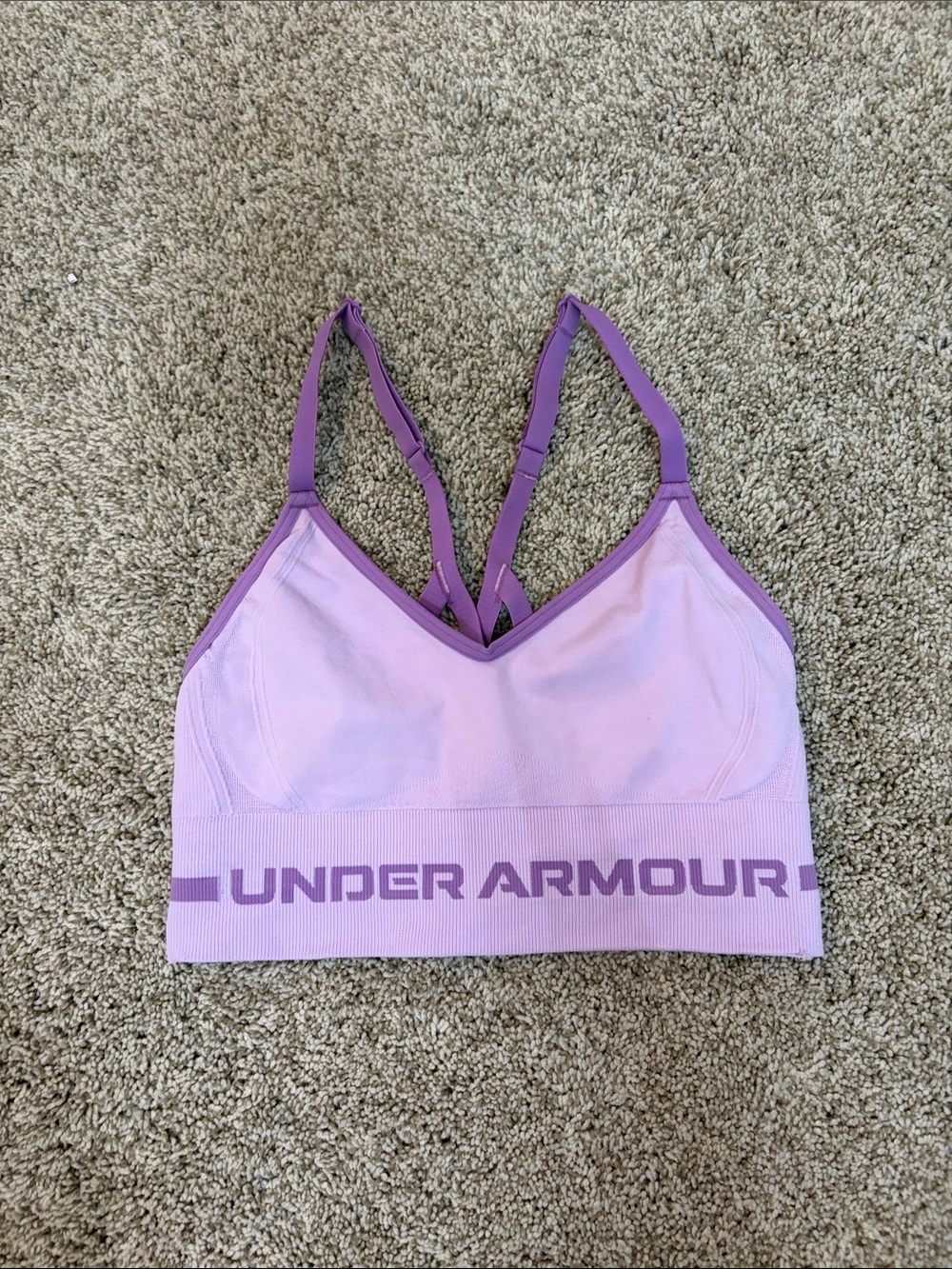 Under Armour Lavender/Purple Strappy Seamless Sports Bra